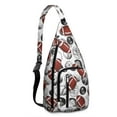 thumbnail image 1 of Sports Sling Backpack - Baseball, Football, Soccer, Basketball Print – Lightweight Crossbody Bag for Hiking, Gym, Travel – Athletic Gift for Sports Lovers, 1 of 4