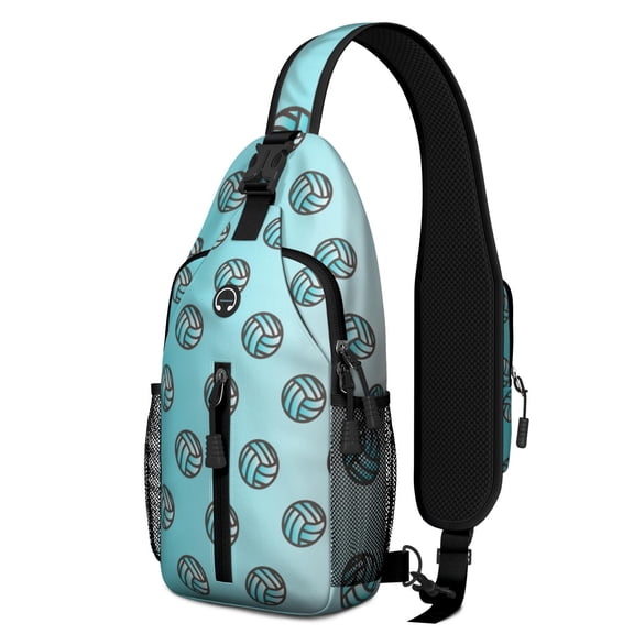Sports Sling Backpack for Kids and Teens – Water-Resistant Crossbody Shoulder Bag with Adjustable Reversible Strap, Anti-Theft Pocket, Breathable Back, Perfect for Baseball, Football, Soccer Players