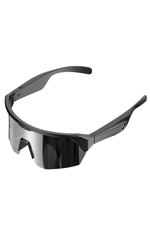 Sports Smart Sunglasses, Bluetooth Cycling Glasses with Polarized Lenses, Open Ear Music Speakers, Silver