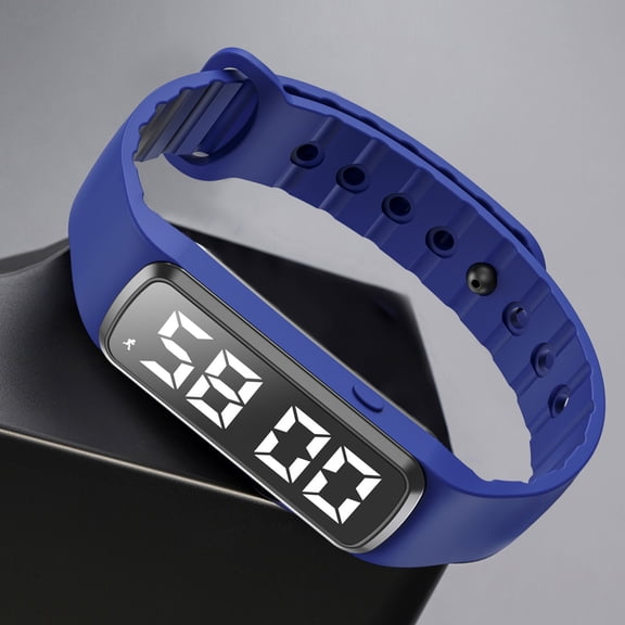 Sports Smartwatch, ZzCityTK Bluetooth Fitness Tracker with Talking Feature, .38 Inch Round LED Display Waterproof Pedometer Watch for Men Women Kids, Dark Blue