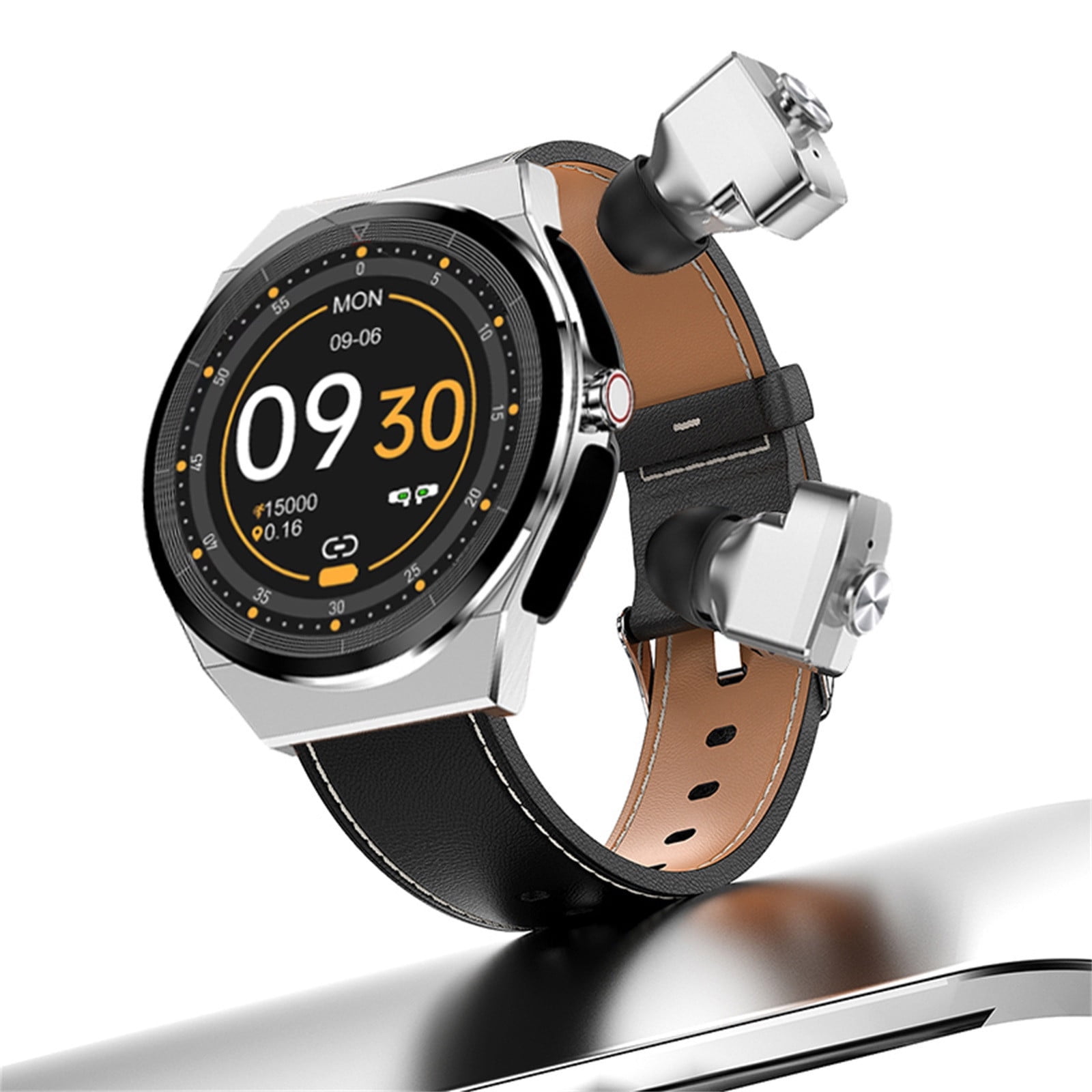 Sports Smartwatch with Wireless Earphones 2 IN 1 Alloy 1.28inch IPS ...