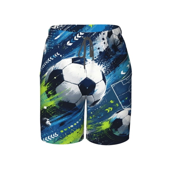 Sports Soccer Beach Pants Lightweight Teen Shorts with Mesh Lining and Drawstring