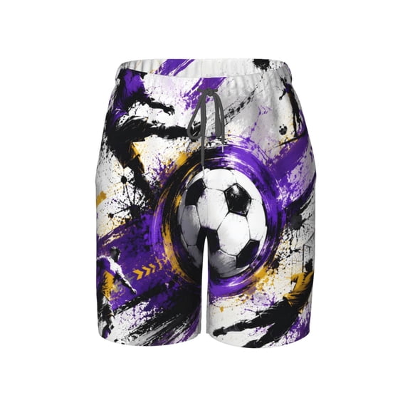 Sports Soccer Beach Pants Lightweight Teen Shorts with Mesh Lining and Drawstring