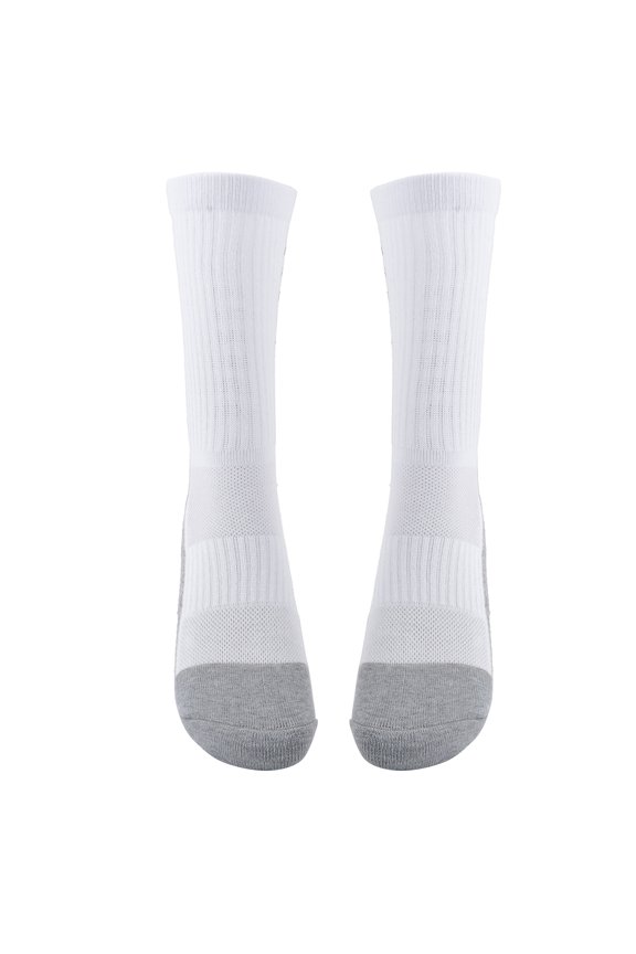 Sports Socks, 360? Three-dimensional Woven Polyurethane Fiber Rubber Soles Rubber Grip Socks  For Sports White