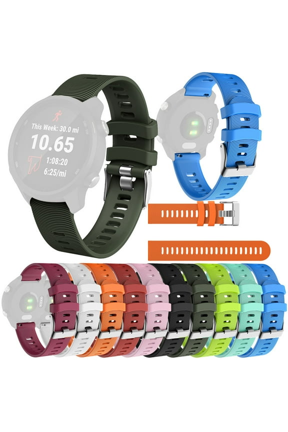 Sports Soft Replacement Watch Strap for Forerunner 245/245M,Vsgery,Black