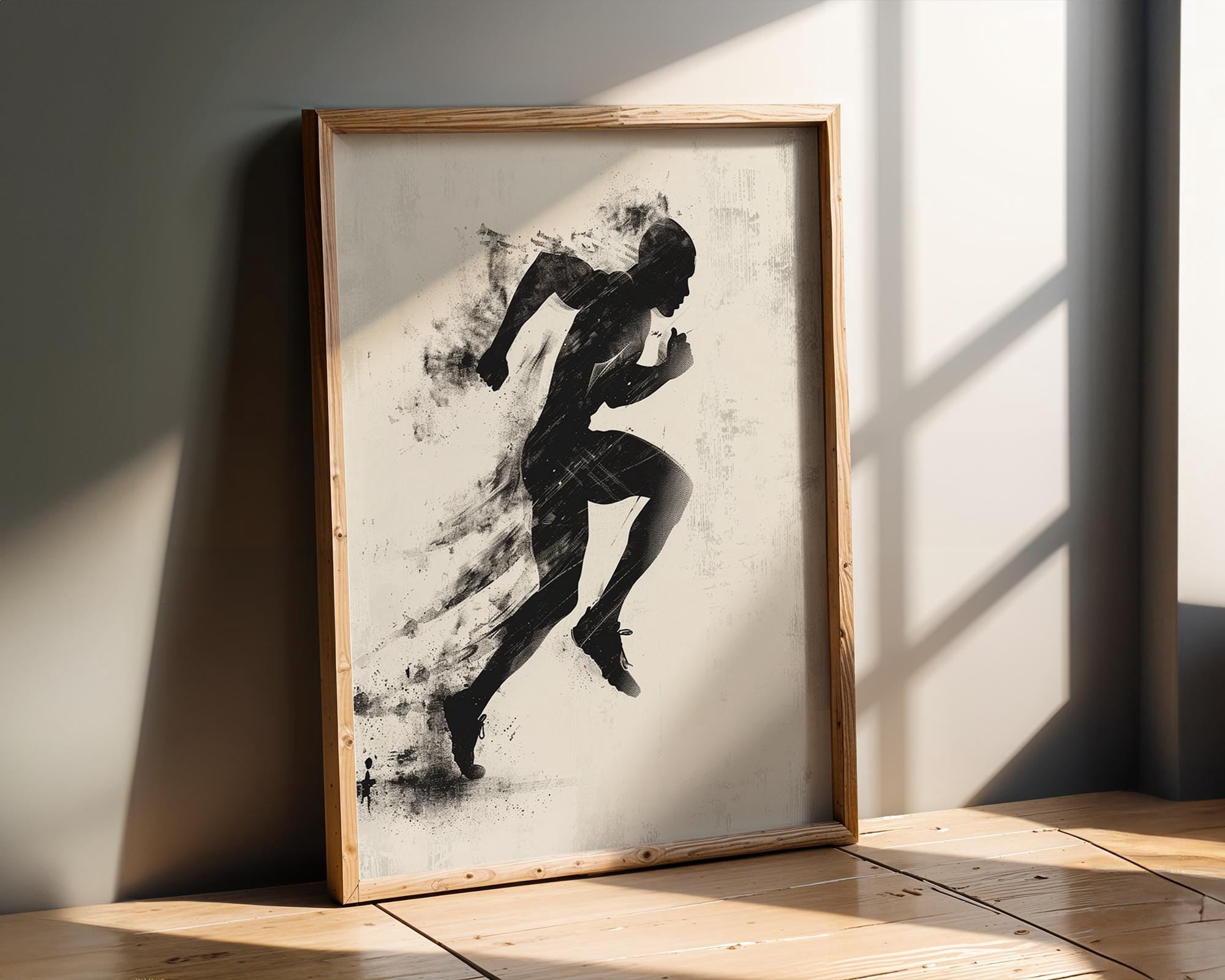 Sports Sprinter Running Art Track And Field Athlete Gym Art Poster ...