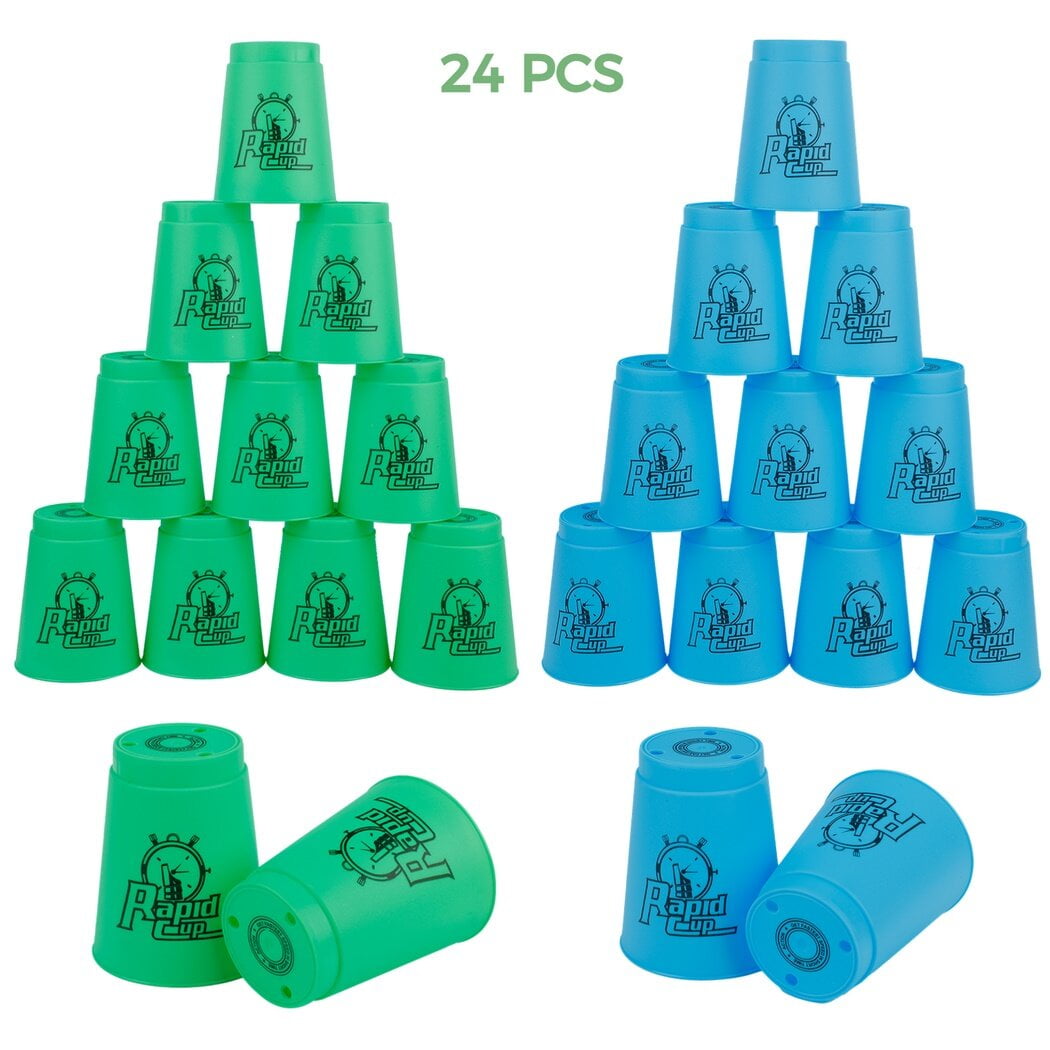 Sports Stacking Cups Interactive 24PCS Quick Stack Cup Set Speed