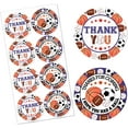 thumbnail image 1 of Sports Stickers All Star Thank You Circle Labels Sports Themed Birthday Party Favors 2 Inch 48 Pack, 1 of 6