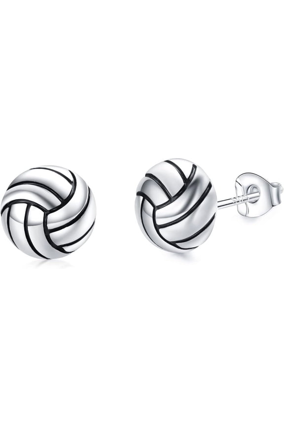Sports Stud Earrings 925 Sterling Silver Football,Soccer,Basketball,Volleyball,Tennis,Baseball Earrings For Women Men Player Fan Gifts[Z7673]