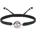 thumbnail image 1 of Sports Style Baseball Urn Bracelet for Ashes for Women Men Baseball Memorial Urn Jewelry Handmade Braided Rope Cremation Keepsake Pendant Locket Memorial Keepsake Jewelry, 1 of 7