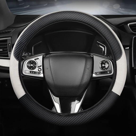 Sports Style Car Steering Wheel Cover, Non-Slip Comfort Grip, Universal Auto Wheel Protector