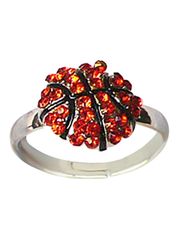 Sports Style Rings for Women Men Sport Themed Jewelry Ring Made for Football Volleyball Basketball Softball Everyday Wear,One Size,Color B