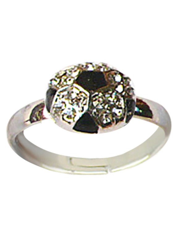 Sports Style Rings for Women Men Sport Themed Jewelry Ring Made for Football Volleyball Basketball Softball Everyday Wear,One Size,Color F