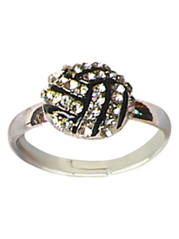 Sports Style Rings for Women Men Sport Themed Jewelry Ring Made for Football Volleyball Basketball Softball Everyday Wear,One Size,Color G