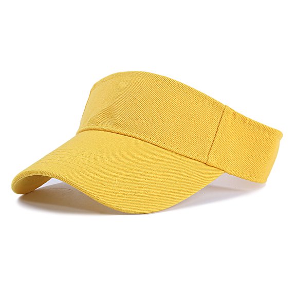 Sports Sun Visor Hats Athletic Visors Hat for Women Men Golf Tennis Cycling Running Yellow One Size