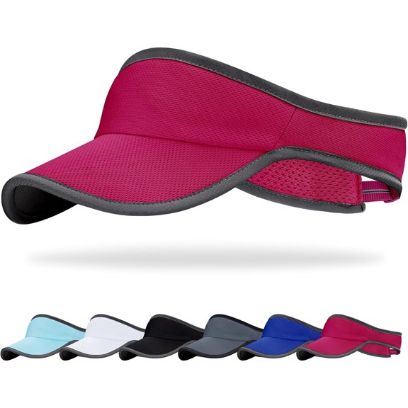 Sports Sun Visor for Men Women, Lightweight Soft Quick-Dry Visor Hat, Packable Tennis Golf Running Visor