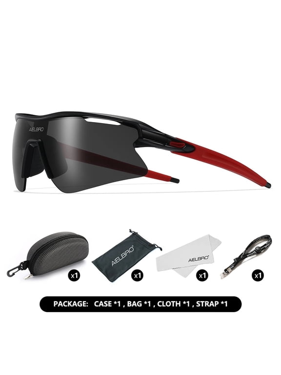 Sports Sunglasses for Men Women Cycling Running - UV400 Protection Bicycle Glasses for Road Bike & Outdoor Activities