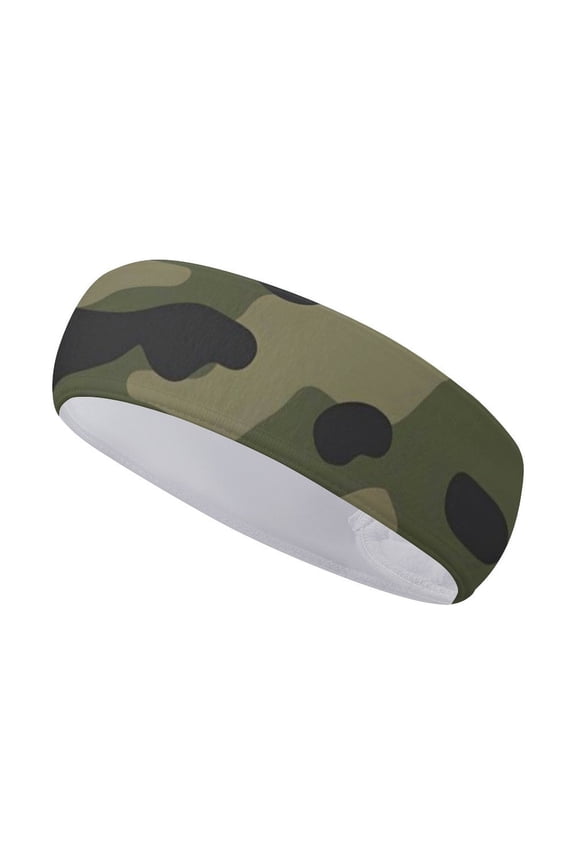 Sports Sweat Absorber Headband 10.6in Thin, Strong Absorbent And Thick Sweat Absorber Can Be Used As A Headband Mask Neck Band Scarf Military Green Camouflage