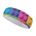 thumbnail image 1 of Sports Sweat Absorber Headband 10.6in Thin, Strong Absorbent And Thick Sweat Absorber Can Be Used As A Headband Mask Neck Band Scarf Multicolored Building Block (16), 1 of 6