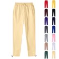thumbnail image 1 of Sports Sweatpants for Mens Fashion Plus Size Sports Leisure Pocket Solid Color Elastic Waist Drawstring Straight Leg Retractable Hem Design Long Pants Up to 65% off!, 1 of 7