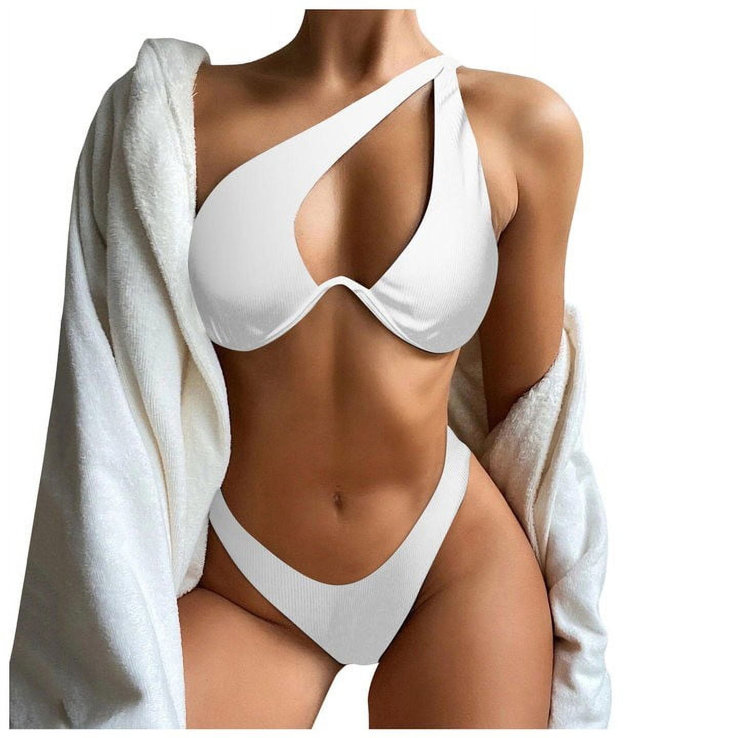 Maillot De Bain Deux Pièces Sport Noir Femme, Taille L, Dos Nu, Taille L