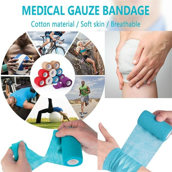 Sports Tape under $5! kkbbma Elastic Sports Tape, Self-Adhesive Bandage Wrap, Muscle Support Therapeutic Tape, Athletic Injury Protection, Colorful Kinesiology Tape