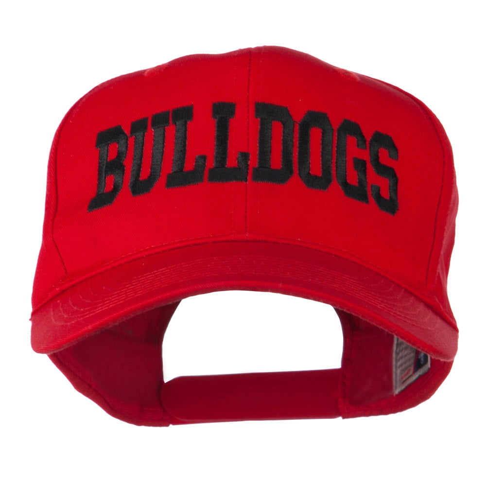 Sports Team Bulldogs Embroidered Cap - Red OSFM - Walmart.com