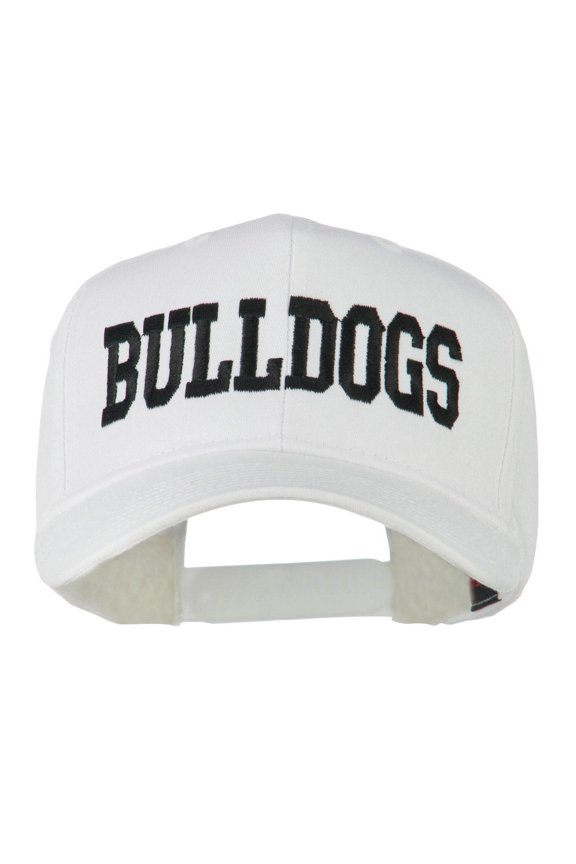 Sports Team Bulldogs Embroidered Cap - White OSFM