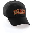 thumbnail image 1 of Sports Team Coach Baseball Hat Layered Arch Letters Unstructured Low Profile Cap, 1 of 4