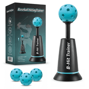 Sports Tee Popper, Durable Nylon Strength, Batting Tee for Perfect Swings, Baseball Training for Hitting Without a Pitcher, Suitable for adults or children, 3 Popper Ball Included