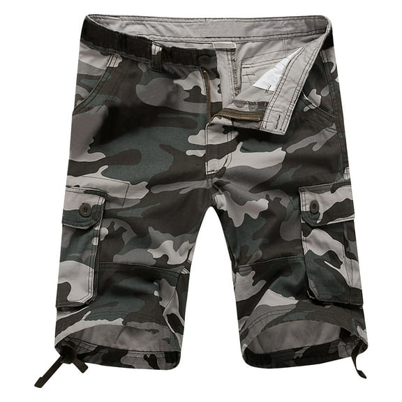 Sports Men Shorts Pant Cotton Camouflage Zipper Shorts Mens Shorts Casual Cargo L