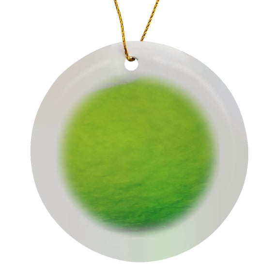 3drose, Sports Tennis Ball Photo, Circle Porcelain Ornament