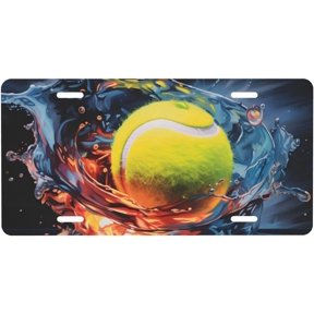 Sports Tennis Water Door Rust-Free Rv Vanity License Plate, Decorative Car Tag, Aluminum, Waterproof