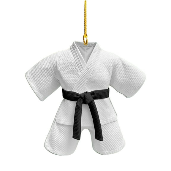 Sports Theme 2D Flat Acrylic Ornament Charm Car Interior Decoration Taekwondo Suit Pendant Decoration for Bag