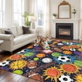 thumbnail image 1 of Sports Theme Area Rugs 5x7 ft Basketball Rugby Baseball Football Washable Rug Non Slip Indoor Carpet Absorbent Floor Mat for Living Room Bedroom Dining Room, 1 of 9
