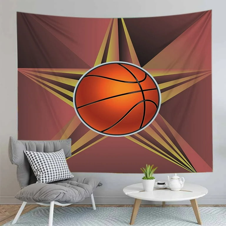 Sports Theme Basketball Pattern Tapestry Bedroom Living Room Tapestry Home Wall Decoration Tapestry Walmart