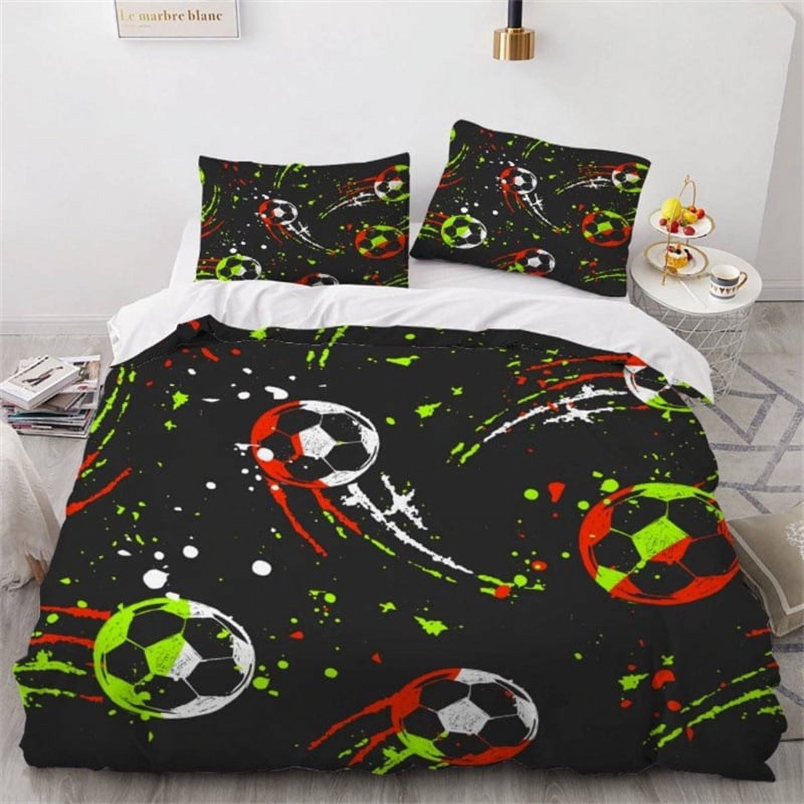 Sports Theme Bedding Set 3D Soccer Comforter Cover Sets Football