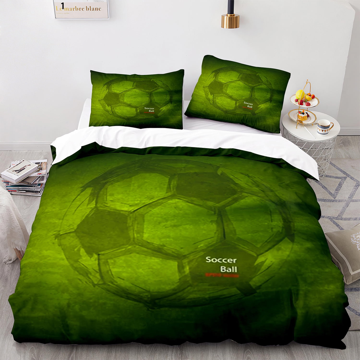 Sports Theme Bedding Set 3D Soccer Comforter Cover Sets Football
