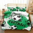 thumbnail image 1 of Sports Theme Bedding Set 3D Soccer Comforter Cover Sets Football Pattern Boys Bedroom Duvet Cover Sets Sport Ball Theme Bedding Set Gifts for Kids Teens Man, 1 of 6