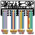 thumbnail image 1 of Sports Theme Iron Medal Hanger Holder Display Wall Rack 3-Line with Screws Javelin Gymnastics 130x290mm Hole: 5mm, 1 of 7
