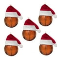 thumbnail image 1 of Sports Themed Christmas Ornament Hanging Decor for Tree - Football and Basketball Design Festive Holiday Decoration for Sports Fans, Home and Office Party Decorations, 1 of 4