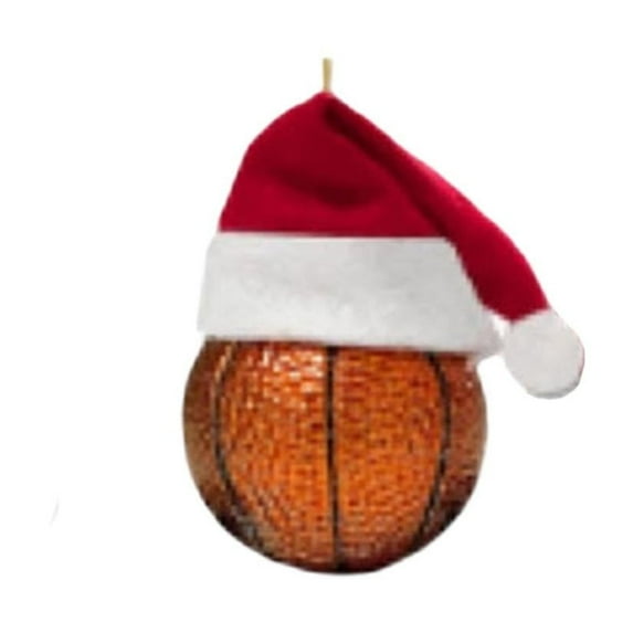 Sports Themed Christmas Ornament Hanging Decor for Tree - Football and Basketball Design Festive Holiday Decoration for Sports Fans, Home and Office Party Decorations