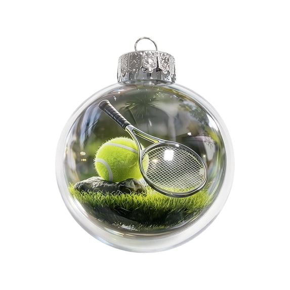 Sports Themed Christmas Tree Decorations,Lighted Transparent Clear Ball ...