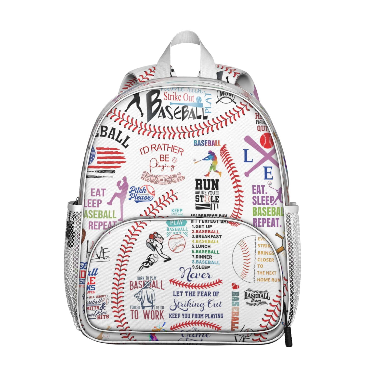 Sports-Themed Ergonomic Backpack for Boys - Waterproof, Durable with Side Pockets for Baseball, Football, Soccer