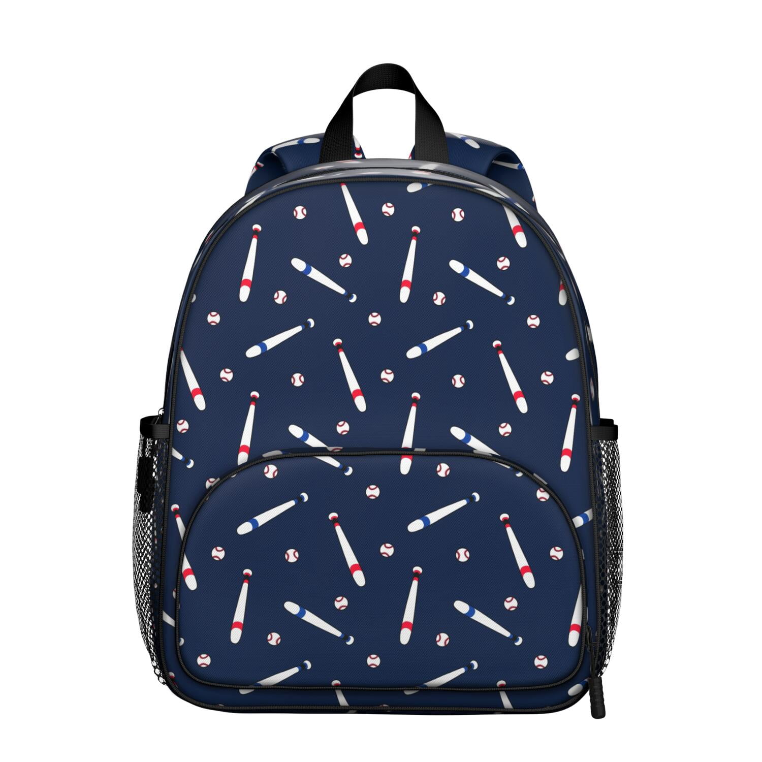 Sports-Themed Ergonomic Backpack for Boys - Waterproof, Durable with Side Pockets for Baseball, Football, Soccer