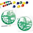 thumbnail image 1 of Sports-Themed Golf Course Stencil Kit (2-Piece Set) - 11.8x11.8 Inch Landscape Design Templates with Golfer Silhouette & Flag Motifs for DIY Wood Projects Window Decor, 1 of 8