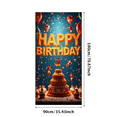 thumbnail image 1 of Sports Themed Happy Birthday Backdrop Banner with Soccer and Basketball Elements Party Decoration Photography Prop for Birthday Parties Sports Events and Celebrations, 1 of 7
