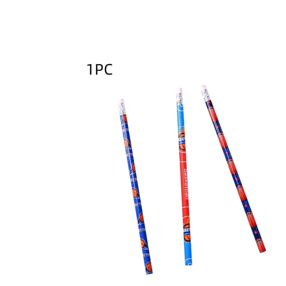 Sports Themed Pencils With Eraser, Basketball Baseball Football Pencils For Fun Writing, Novelty Design For Daily Use (Multicolor ,18*0.5)