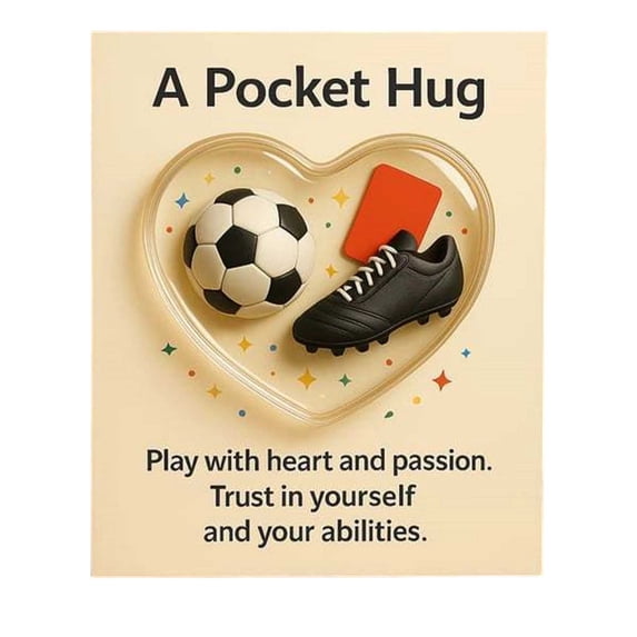 Sports-Themed Pocket Hug,Pockets Hugs Collection with Inspirational Gift Cards,Heart-Shaped Ball Sports Emotional Support Good Luck Card,with Inspirational Gift Cards, Emotional Support,for women&men