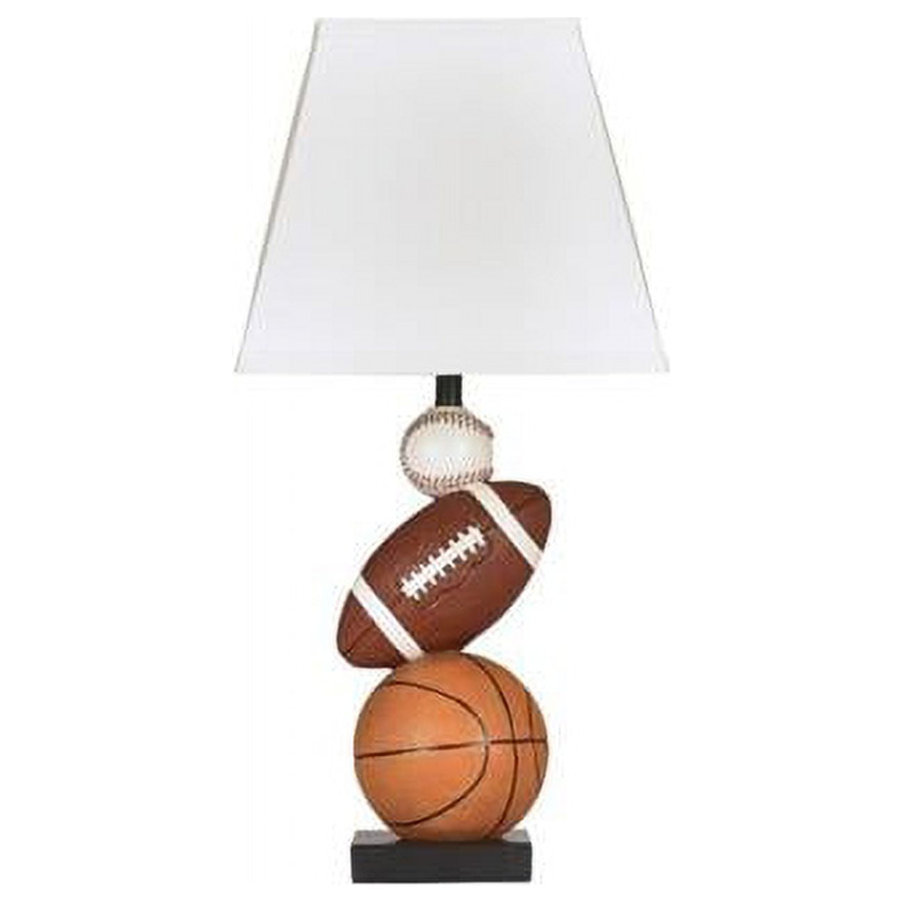 White Polyresin Sports Themed Kids Table Lamp